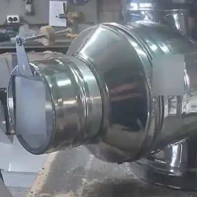 Тройник с шибером и фланцем
